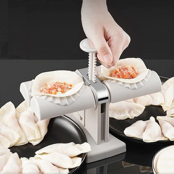 Dumpling Maskine Dobbelt Hoved Automatisk Dumpling Maker Form, Automatisk Dumpling Værktøj Egnet til Hjemmet, Easy-tool