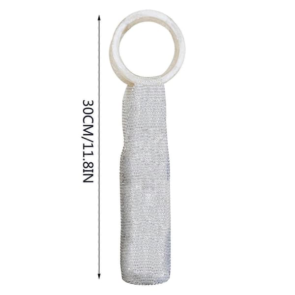 Dame Vinpose Rhinestone Vintilbehørssett Glitrende Diamant Vinpose Elastisk Vinflaskepose Med Solid Håndtak