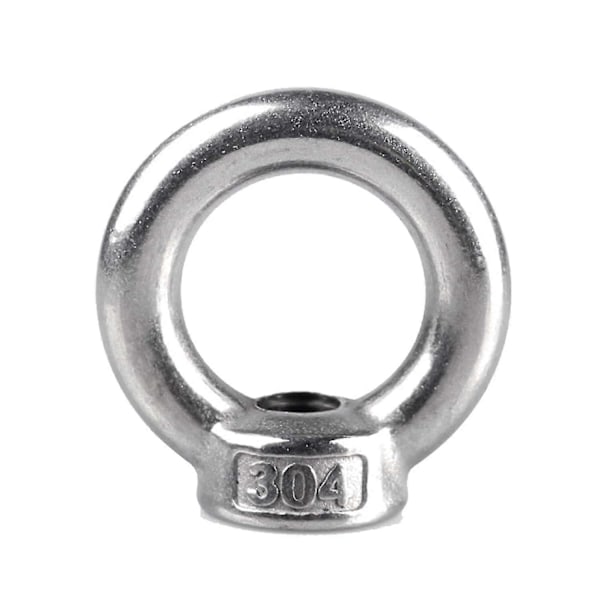 10 Stykker M8 Øyemutter, Løfteøyemutter, M8 304 Rustfritt Stål Øyemutter, Hunngjenget Mutter