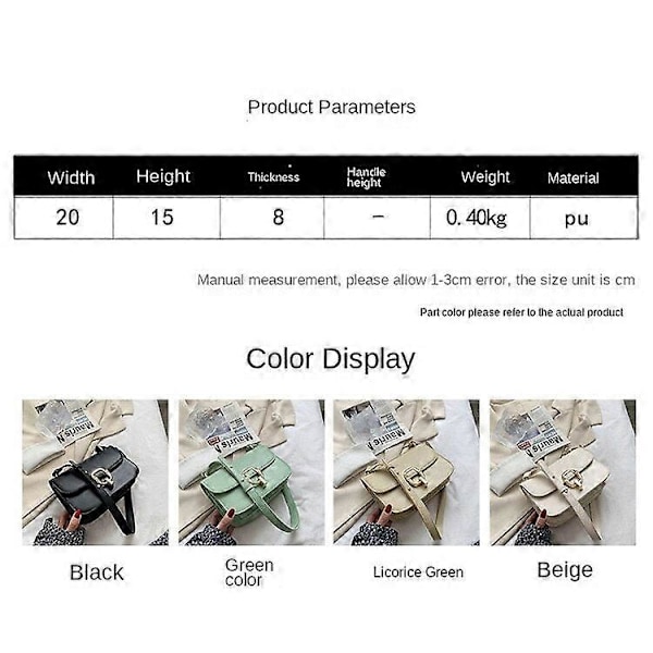 Dame Håndtaske Trendy Moderigtig Tekstur Crossbody All-matching