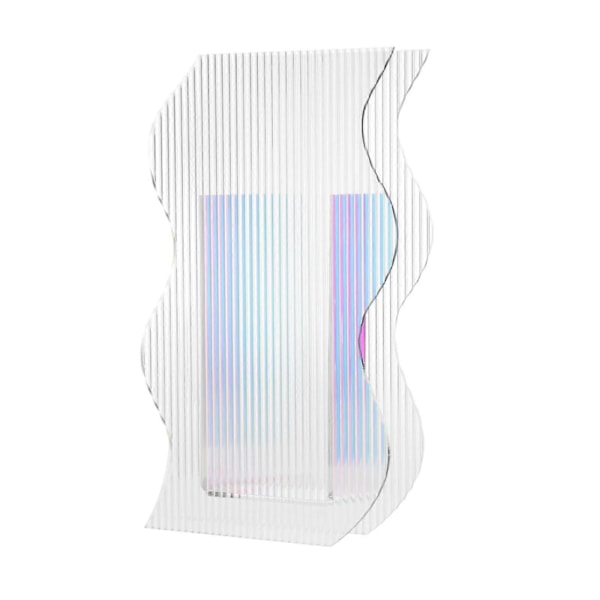 Akryylinen kukka-maljakko, pohjoismainen pöytämalli, geometrinen sisustus, aamunkoiton kukkien pidike, studio-minimalismi, hääkeskustakoristeet