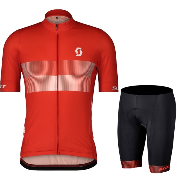 Scott Sykkeluniform for menn Mann Sommertrøyebukser Sportsklær Komplette klær Herresett Jakke Mtb Gel Bluse Shorts Khaki Asian size - M