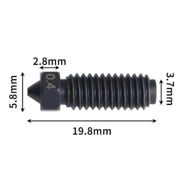 For Anycubic Kobra 3 Herdet Stål Dyse