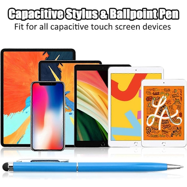 Stylus Penn anngrowy Stylus Penner for Berøringsskjermer Universal Stylus Kulepenn 2 i 1 Stylus Penner