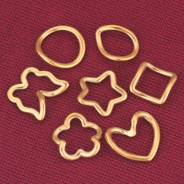 10 stk. Stålfarve Guld Mange Former Vedhæng til Kvinder Trendy Geometriske Charms