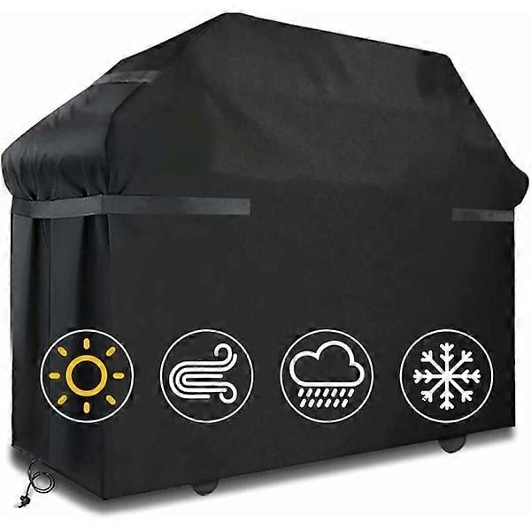 Grillin suojus Vedenpitävä tuulenkestävä repeytymätön suojus hihnoilla ja säilytyspussilla (145x61x117cm)--