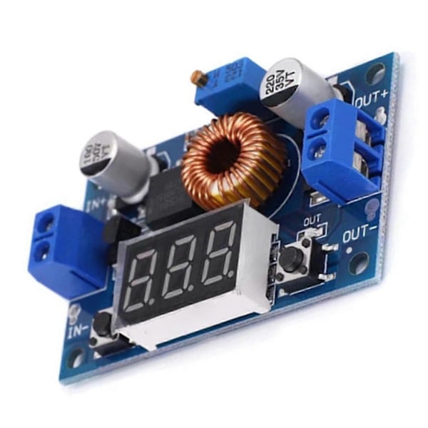 XL4015E Spänningsjusterbar Spänningsreducerande Effektmodul med Voltmeter Digital Display 5A Högeffekt