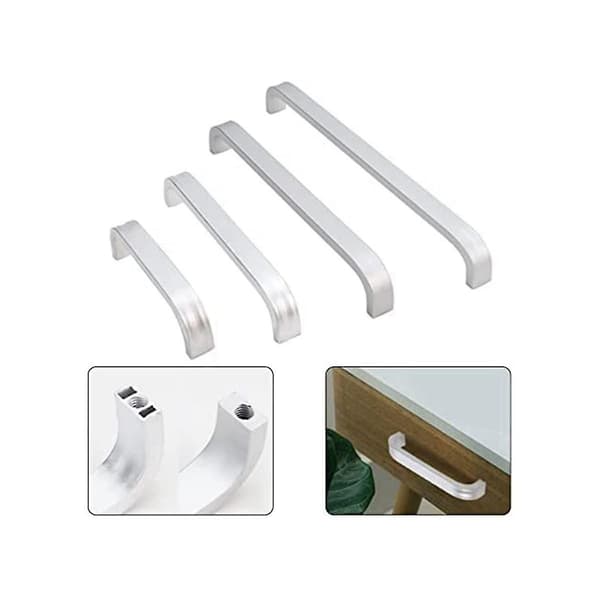 Pakke med 10 rustfrie stålskapsgrep 128mm slitesterke knapper
