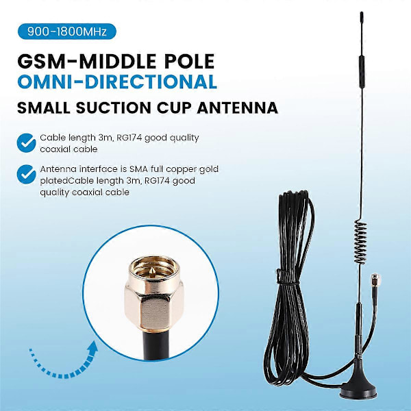 5DBi-1090MHz-Antenne-ADS-B-Modem-Router-SMA-Han-MCX-Han-Til-