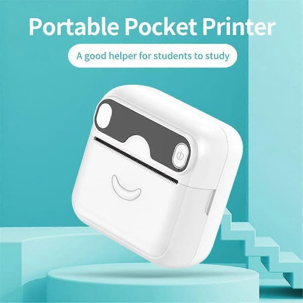 Mini Lomme Printer, Bærbar Bluetooth Termisk Printer, til Android eller IOS APP, Blækfri Printer Ki