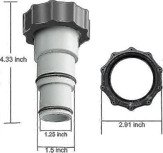 Pooladapter för Intex Pool Anslutningsset Slangadapter 32-38mm för Poolpumpar
