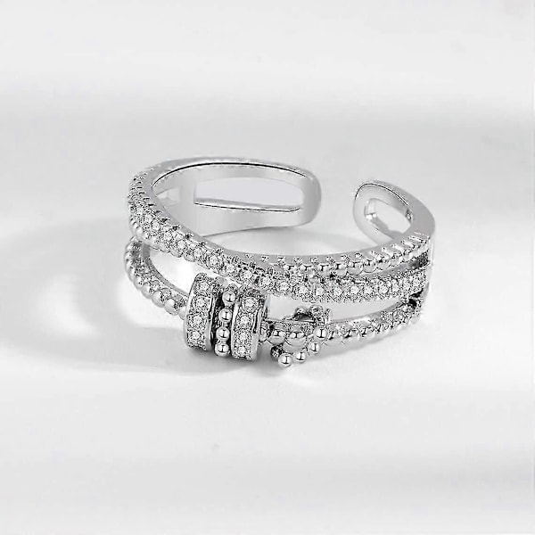 Till Min Dotter Fidget Ring för Ångest  Fidget Ringar för Ångest för Kvinnor Justerbar Stapelbar Ångestlindring Regnbåge Fidget Ring Smyckesgåvor