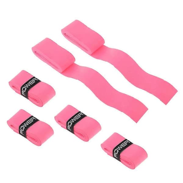 6 Stycken Tennis Badminton Squash Racket Grepp Overgrip Tejp Rosa