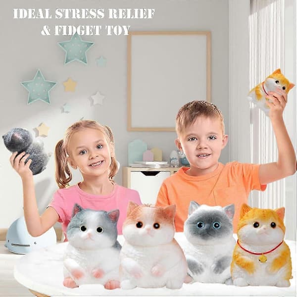 Stor Taba Kat, Håndlavede Store Kat Taba Squishy Legetøj, Stresslindring, Sjove, Søde Bløde Kat Squishy Stresslegetøj Gaver A