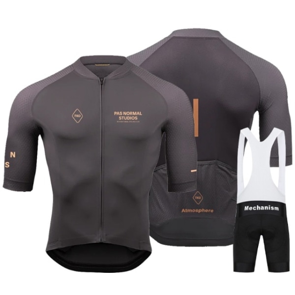 PNS Sykkeltrøyesett for menn med korte ermer, pustende MTB-sykkel Sommersvart sykkelklær Maillot Ropa Ciclismo Uniform-drakt 8 XL