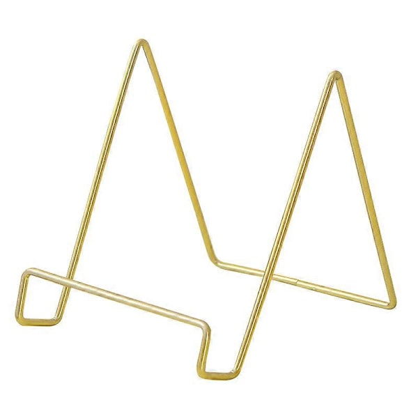 2 stk. Jern Display Stand, Dekorativ Kunst Display Stand, Guld Lille Jern Staffeli Pladeholder, Tablet Telefonholder, Foto Display Stand