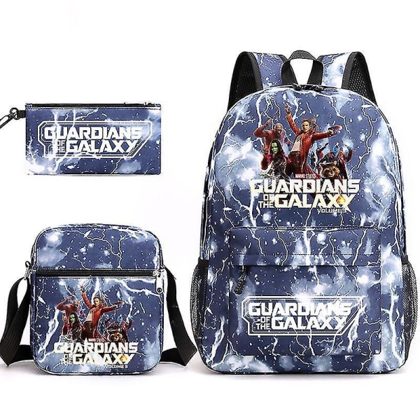 Guardians Of The Galaxy 3 stk/sett Bcakpacks Tegneserie Barn Gutter Jenter Skolevesker Lette studenter Vanntett Kapasitet Mochilas style 4