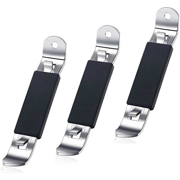 3 stk. Magnetiske Flaskeåpnere Boksåpner Klassisk Ølåpner Rustfritt Stål Liten Flaskeåpner Boksåpner med Magnet for Camping og Reiser