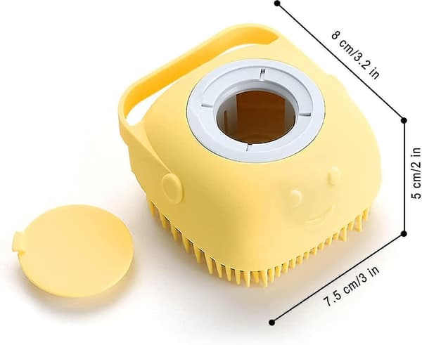 Silikonkroppsborst Duschsrubb med duschgeldispenserfunktion, mjuk silikonbadmassagekroppsborst, duschloofaborste (3-pack)