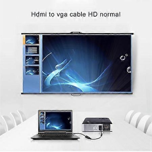 HDMI til VGA 1080P HDMI Hann til VGA Hunn Videokonverter Adapterkabel for PC Bærbar PC HDTV Projektorer og Andre HDMI