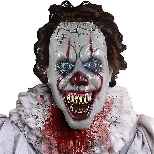 Ny skrekk Pennywise Joker Scary Mask Cosplay Stephen King Kapittel to Clown Festival Cosplay Halloween Party rekvisitter
