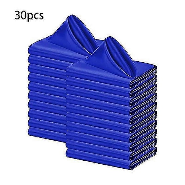30 Styk Satin Servietter Vaskbare Middagsservietter Hotel Servietter Jacquard Mundklud Bord Servietter Foldet