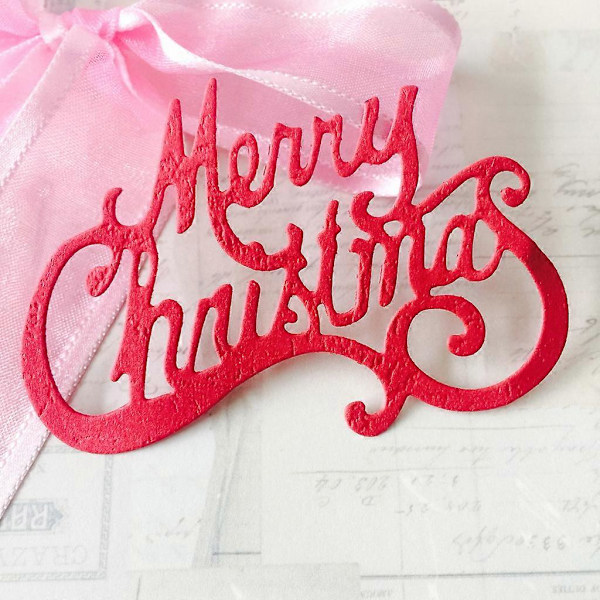 Hyvää Joulua Leikkausmuotit Sapluuna DIY Scrapbooking Kohokuviointi Albumi Paperi Lahja