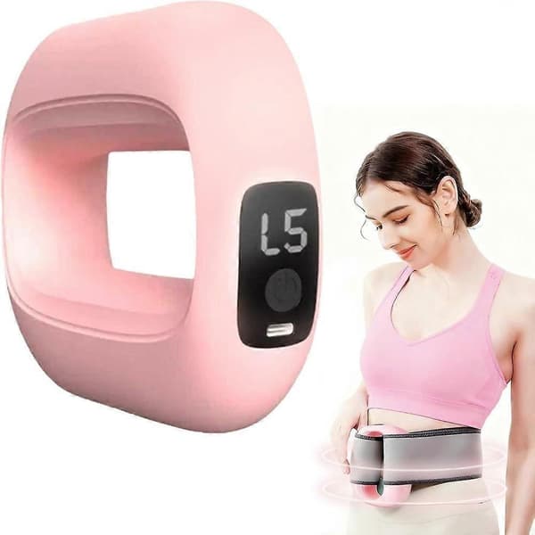 Mångsidig midjemassagering för mage, justerbar vibrationsmassager Pink