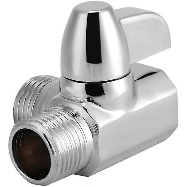 Omkopplingsventil Dusch Universal 3-vägs Mässing Krom Omkopplingsadapter G1/2 Tum T-formad Adapter Duscharm Ventilmonterad