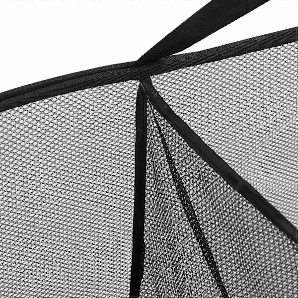 Vikbar Tvättkorg Mesh Oxford Tyg 3 Fack Pop Up Tvättkorg Klädkorg för Badrum