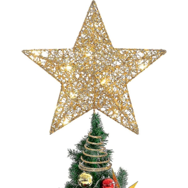 Joulukuusen riipukset Valaistut tähdet Kimaltelevat Tuikkivat Tähdet Puun kruunu Joulujuhla Joulupöytä Joulukoristeet Joulukoristeet Lämpimät Valot