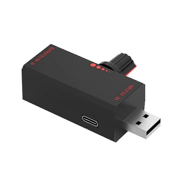 5W 5V Viftehastighetskontroller Induksjonshastighetskontroller med bryterbeskyttelse USB-grensesnitt Bærbar PC Mobiltelefonkjøling Black