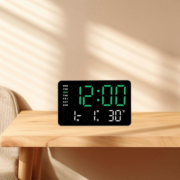 10,5 tum LED-klocka Stor Display Flera Färgalternativ Datum, Temperatur och Alarmfunktion för Studenter och Professionella