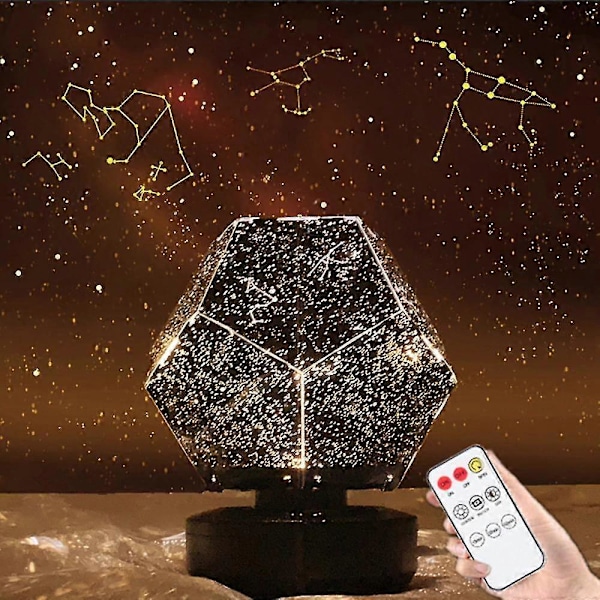 Natlamper Ambient Belysning Stjerneprojektor Galaxy Lampe Lys Led Bordlampe