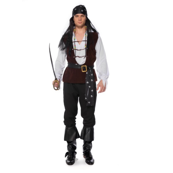 Halloween-peliasut Miesten ja naarasparien merirosvokapteeni Jack Sparrow -asut style 4 XL