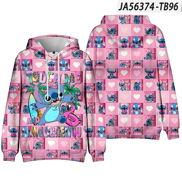 Barn Gutter Jenter Lilo & Stitch hettegenser Langermet hettegenser Topper Gaver style 11 100