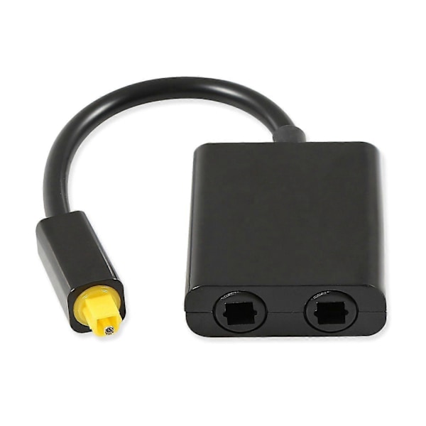 Optisk Lydkabel Splitter 1 inn 2 ut Toslink Optisk Lydkabel Splitter, Optisk Fiberadapter, Fiberkonverter for CD/DVD-spiller/Digital TV/PS3