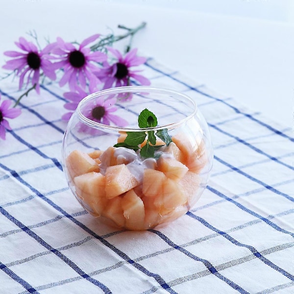Rund Klar Glasvas Fiskskål Boll Skål Blomma Växt Terrarium Heminredning