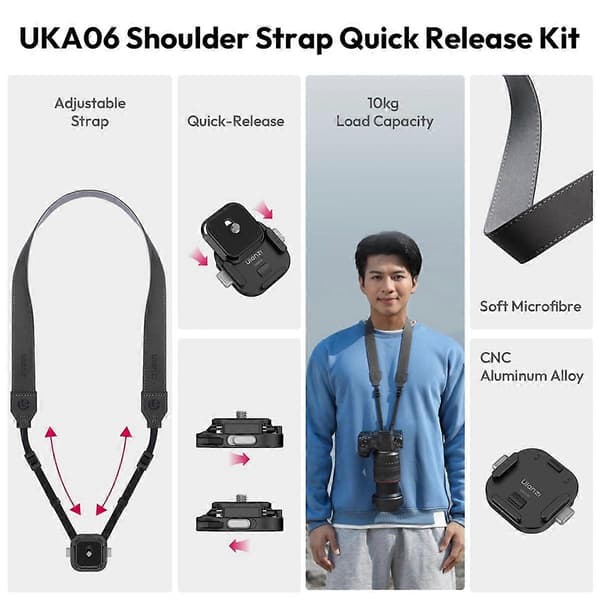 UKA06 Quick-Release Skulderrem Kit Tripod Slider Mount