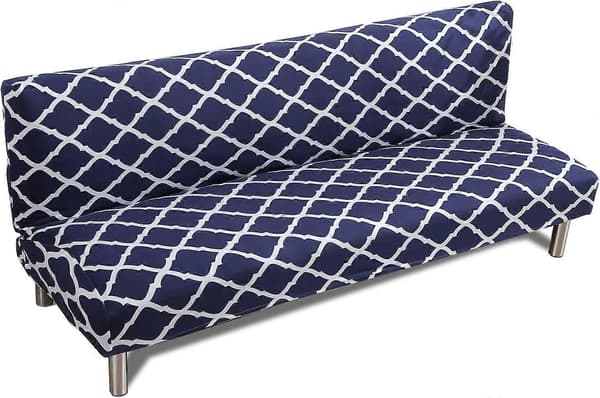 Sofföverdrag utan armstöd 3-sits/2-sits, stretch sofföverdrag för bäddsoffa S