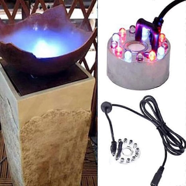 12 LED Bränsle Luftfuktare Nebler Ultraljud För Zimmerbrunnen-HYJ