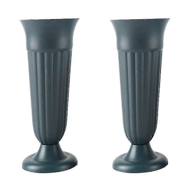2 stk Gravkonus Vaser Kirkegård Blomst Planter Plast Kirkegård Konus Vaser