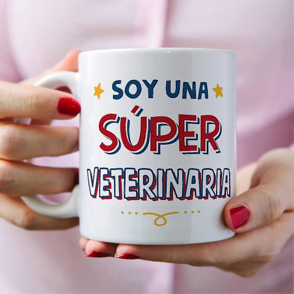 Veterinær Kvinde Krus på Spansk Soy Sper Sjov Gave til Kolleger Keramisk 11oz Krus