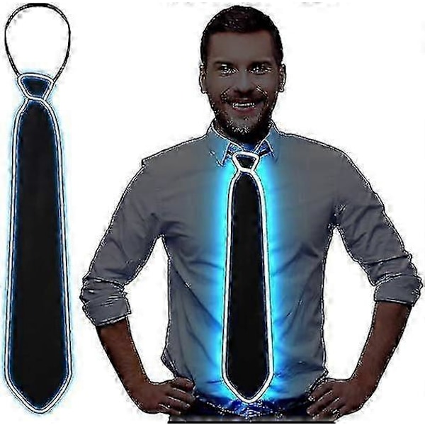 LED Slips Neon Slips Ljus Slips för Män Pojkar Nyhet Fluga Kostym