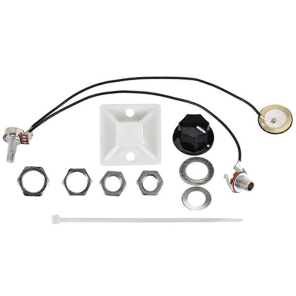 27MM Gitarr Pickup Piezo givare Förkopplad Förstärkare Med 6.35MM Utgång Jack för Akustisk Gitarr U