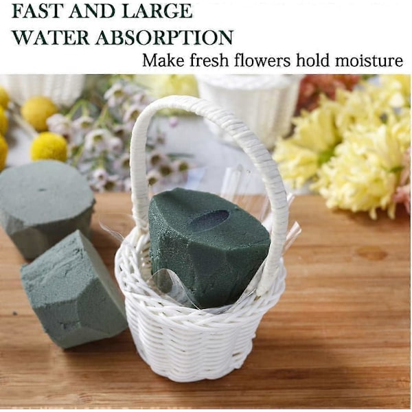 Blomsterskum 4 st Torrt & vått Blomsterskum Runda Florist Styrofoam Block Blomsterskum För Eller Konstgjorda Blommor