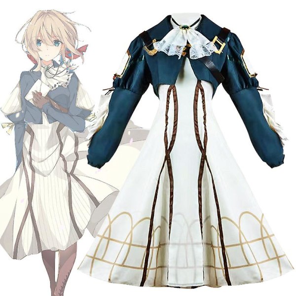 Violet Evergarden Cosplay Glove Plus Size Sko Paryk Pin Hænder Kostume Vals Kostume Anime Til Kvinder Halloween Top Dress Sko Støvle Wig M