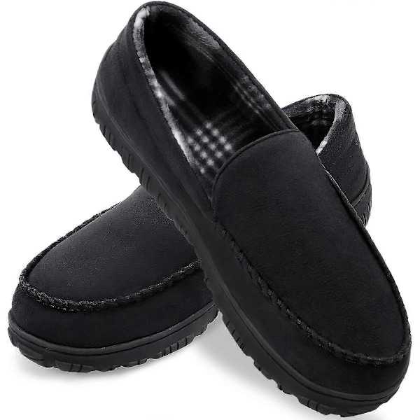 Nya modeller Lyxiga Memory Foam Mockasinskor i mocka för män - Inomhus/Utomhus, Mysigt Varmt Foder, Slip-On med Halkfri Gummisula för Bekväm A