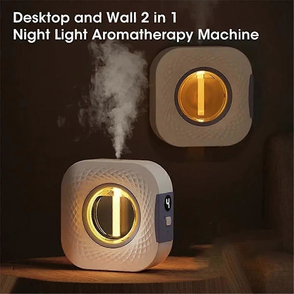 Smart Aroma Diffuser Luftrenser Digitalt Display Plante Eteriske Oljer 4 Gir Veggmontering Bordplate U