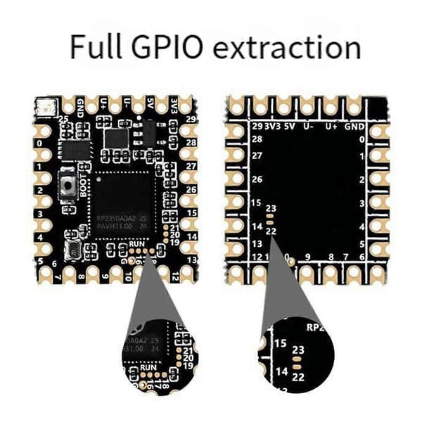 RP2350-Core-A for Raspberry Pi Pico 2 Stempelhull Utviklingskort
